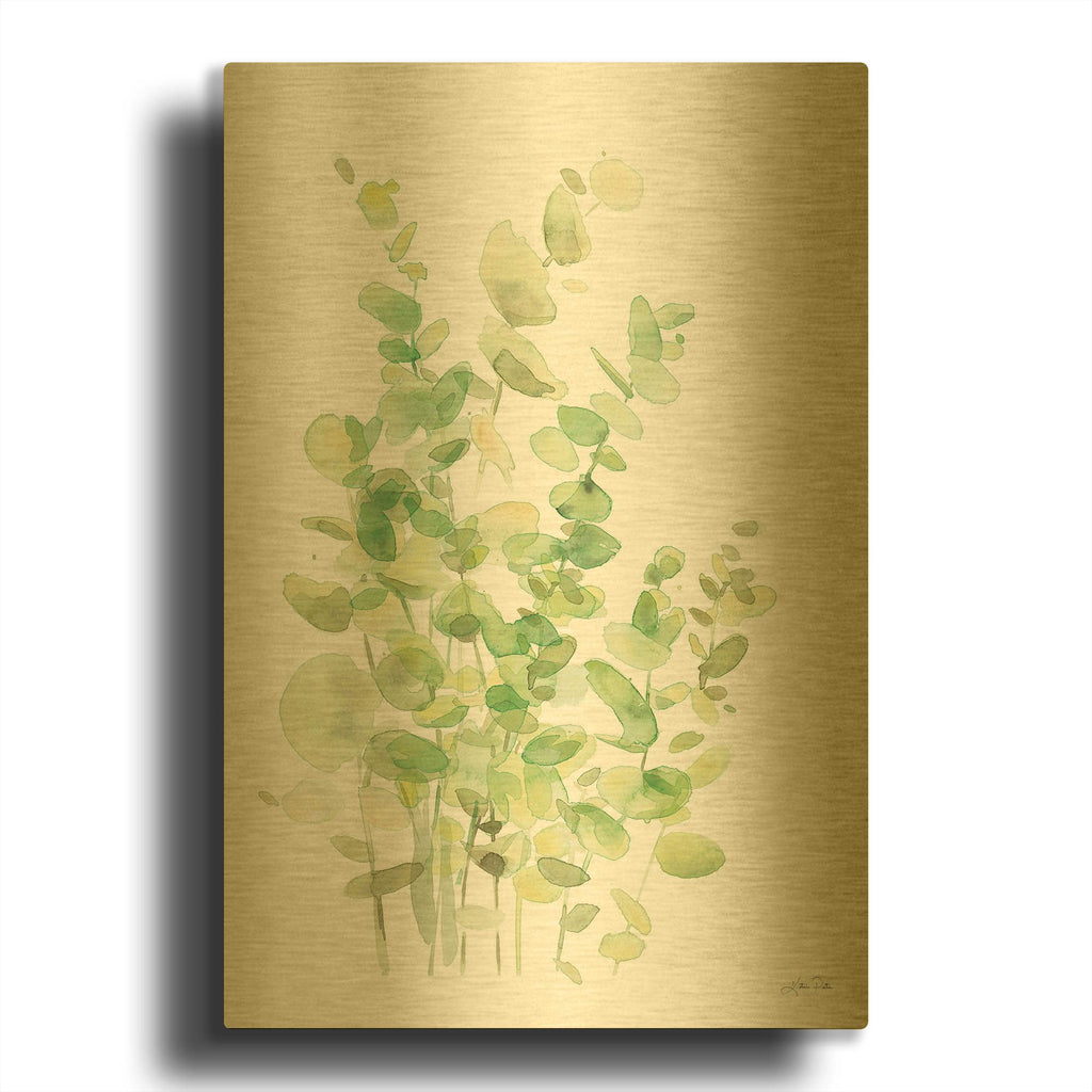'Eucalyptus III' By Katrina Pete Gold Metal Wall Art