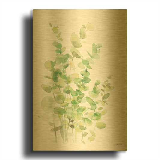 'Eucalyptus III' By Katrina Pete Gold Metal Wall Art