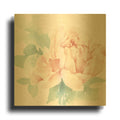 'Poetic Blooming I Pink' By Katrina Pete Gold Metal Wall Art