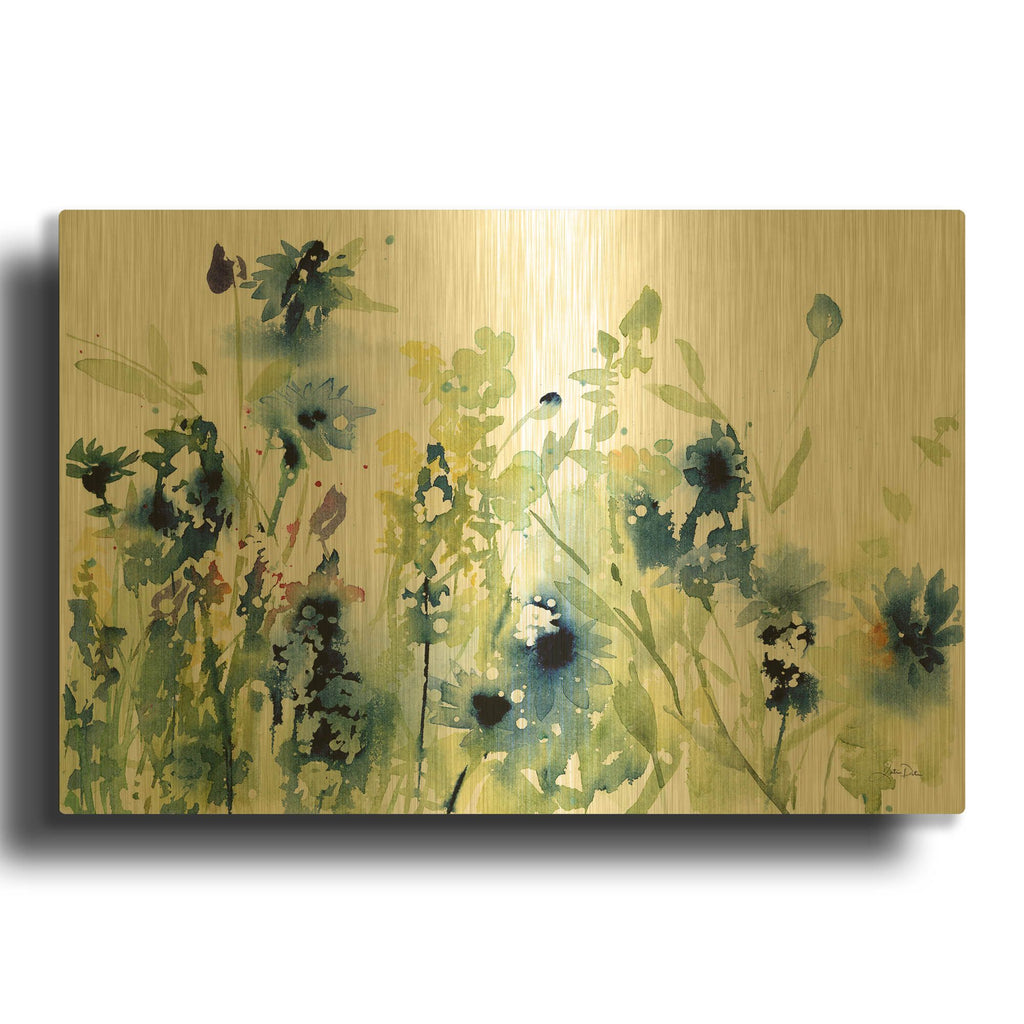 'Wild Meadow Flowers' By Katrina Pete Gold Metal Wall Art