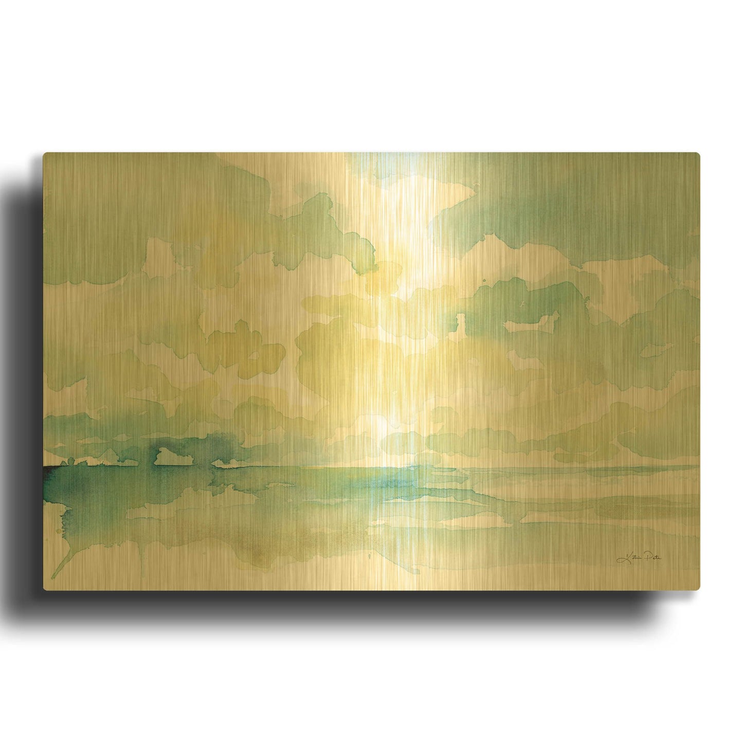 'Ocean Dreaming' By Katrina Pete Gold Metal Wall Art