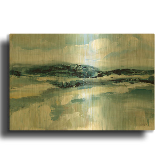 'Clouds at Hilltop' By Katrina Pete Gold Metal Wall Art