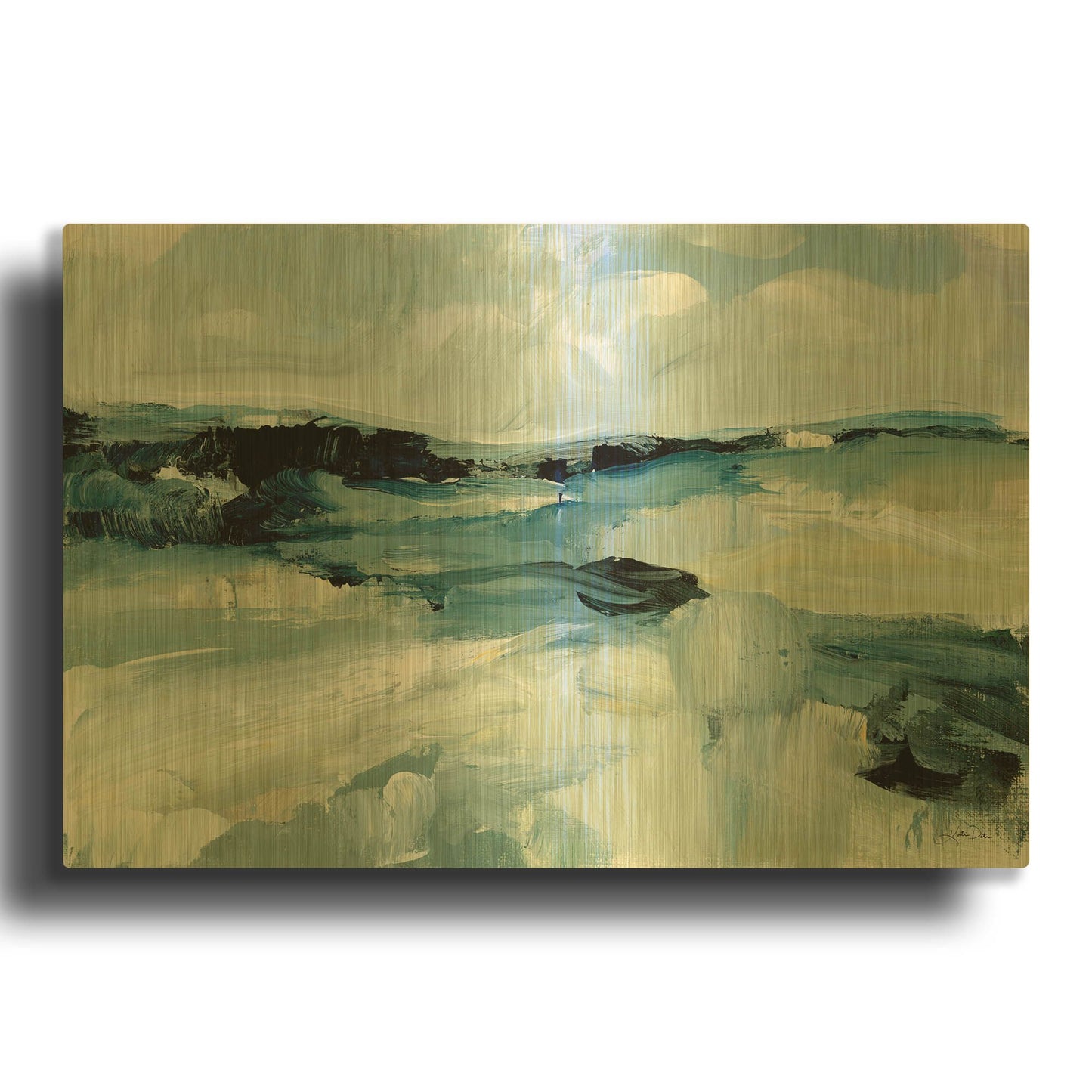 'Windswept Landscape' By Katrina Pete Gold Metal Wall Art