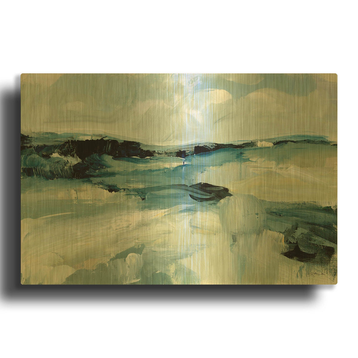 'Windswept Landscape' By Katrina Pete Gold Metal Wall Art