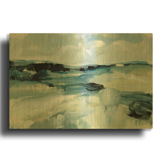 'Windswept Landscape' By Katrina Pete Gold Metal Wall Art