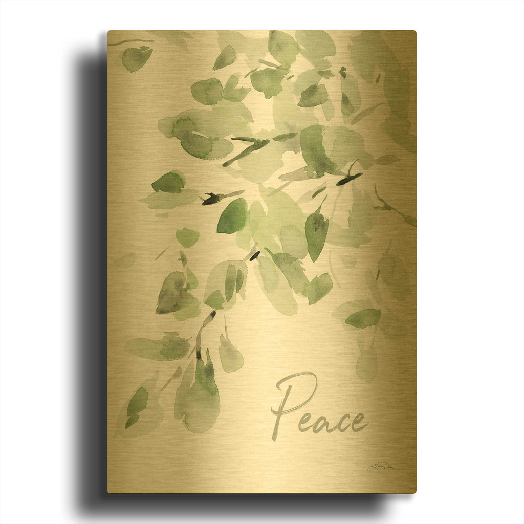 'Cascading Branches I Peace' By Katrina Pete Gold Metal Wall Art