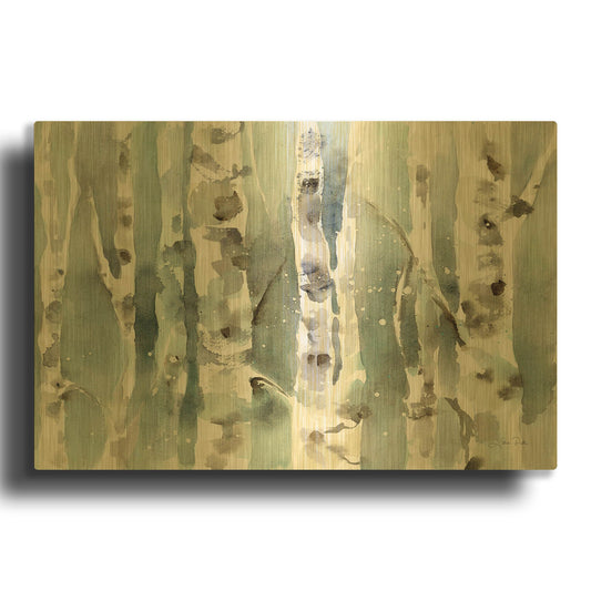 'Winter Birches' By Katrina Pete Gold Metal Wall Art