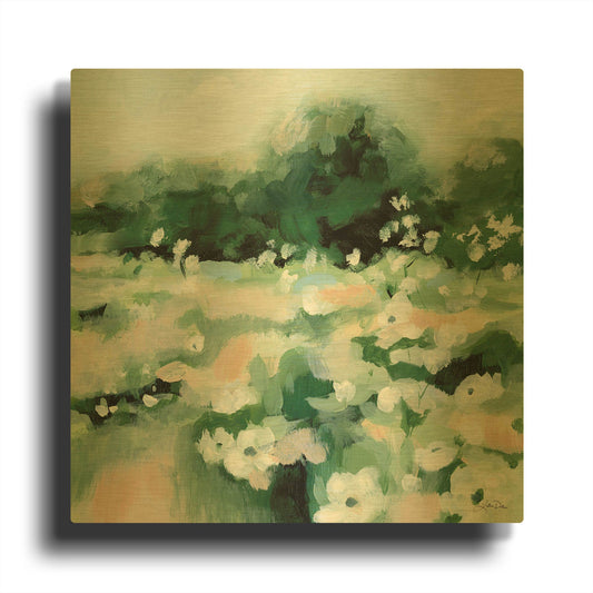 'Summer Field' By Katrina Pete Gold Metal Wall Art