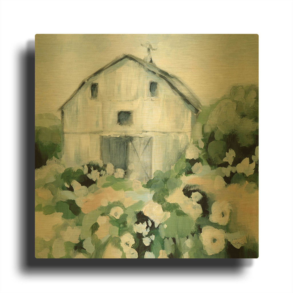 'Summer Barn' By Katrina Pete Gold Metal Wall Art