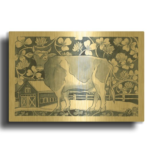 'Farm Life II' By Miranda Thomas Gold Metal Wall Art