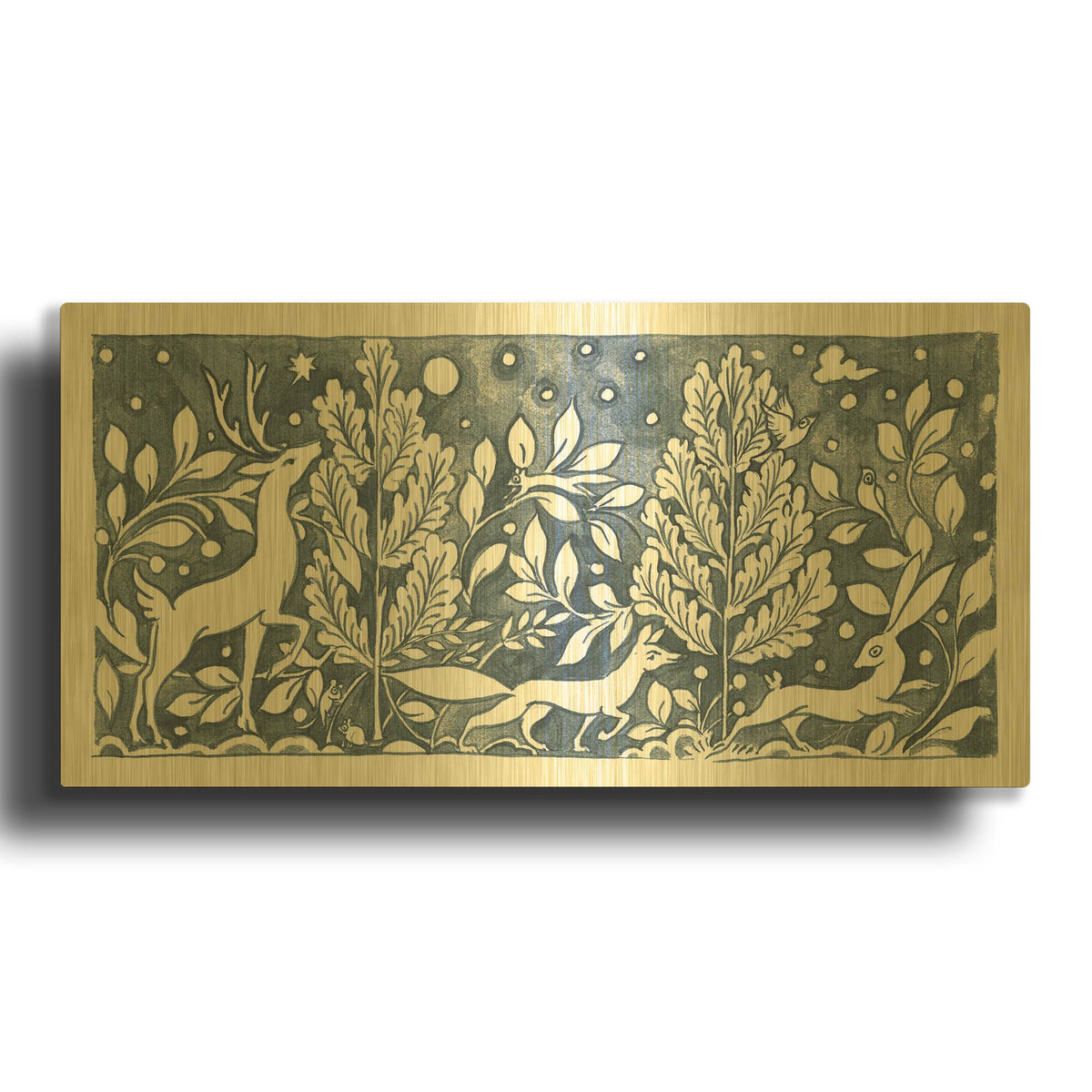 'Forest Life IX' By Miranda Thomas Gold Metal Wall Art
