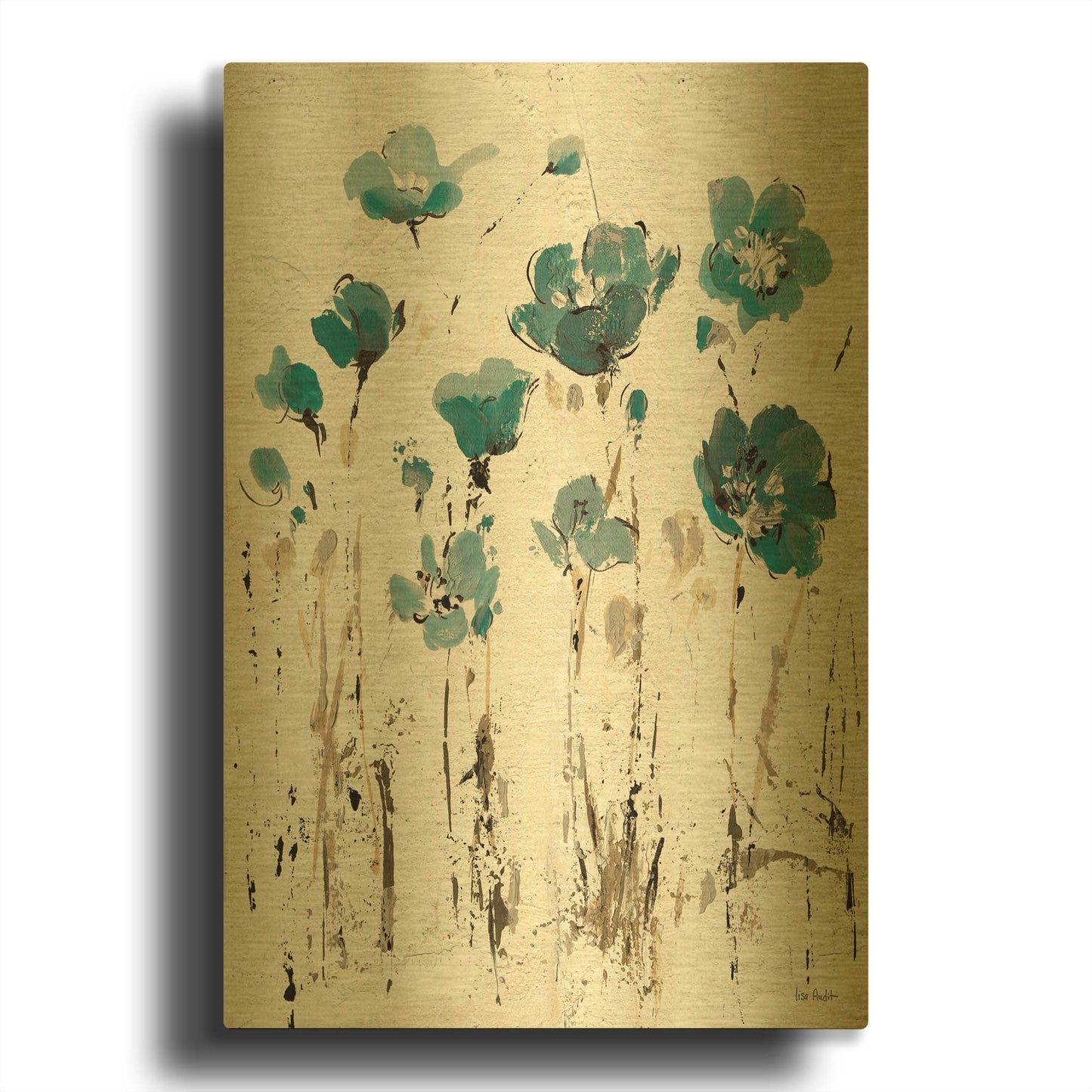 'Abstract Balance VI' By Lisa Audit Gold Metal Wall Art