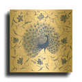'Peacock Garden I' By Miranda Thomas Gold Metal Wall Art