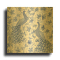 'Peacock Garden II' By Miranda Thomas Gold Metal Wall Art