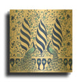 'Peacock Garden V' By Miranda Thomas Gold Metal Wall Art