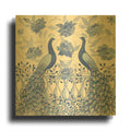 'Peacock Garden VI' By Miranda Thomas Gold Metal Wall Art