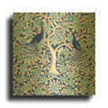 'Peacock Garden VII' By Miranda Thomas Gold Metal Wall Art
