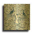 'Peacock Garden VII v2' By Miranda Thomas Gold Metal Wall Art