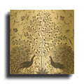 'Peacock Garden VIII BW' By Miranda Thomas Gold Metal Wall Art