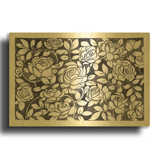 'Farm Life VII Black' By Miranda Thomas Gold Metal Wall Art