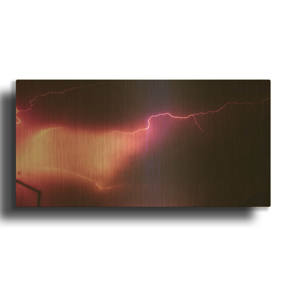 'Orchid Lightning' By NASA Space Photos Gold Metal Wall Art