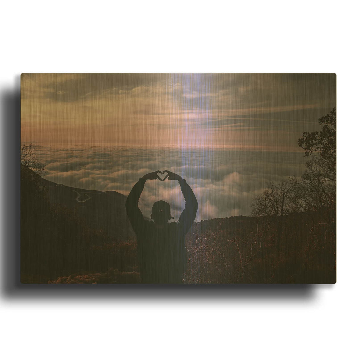 'Cotton Mountains' By NASA Space Photos Gold Metal Wall Art