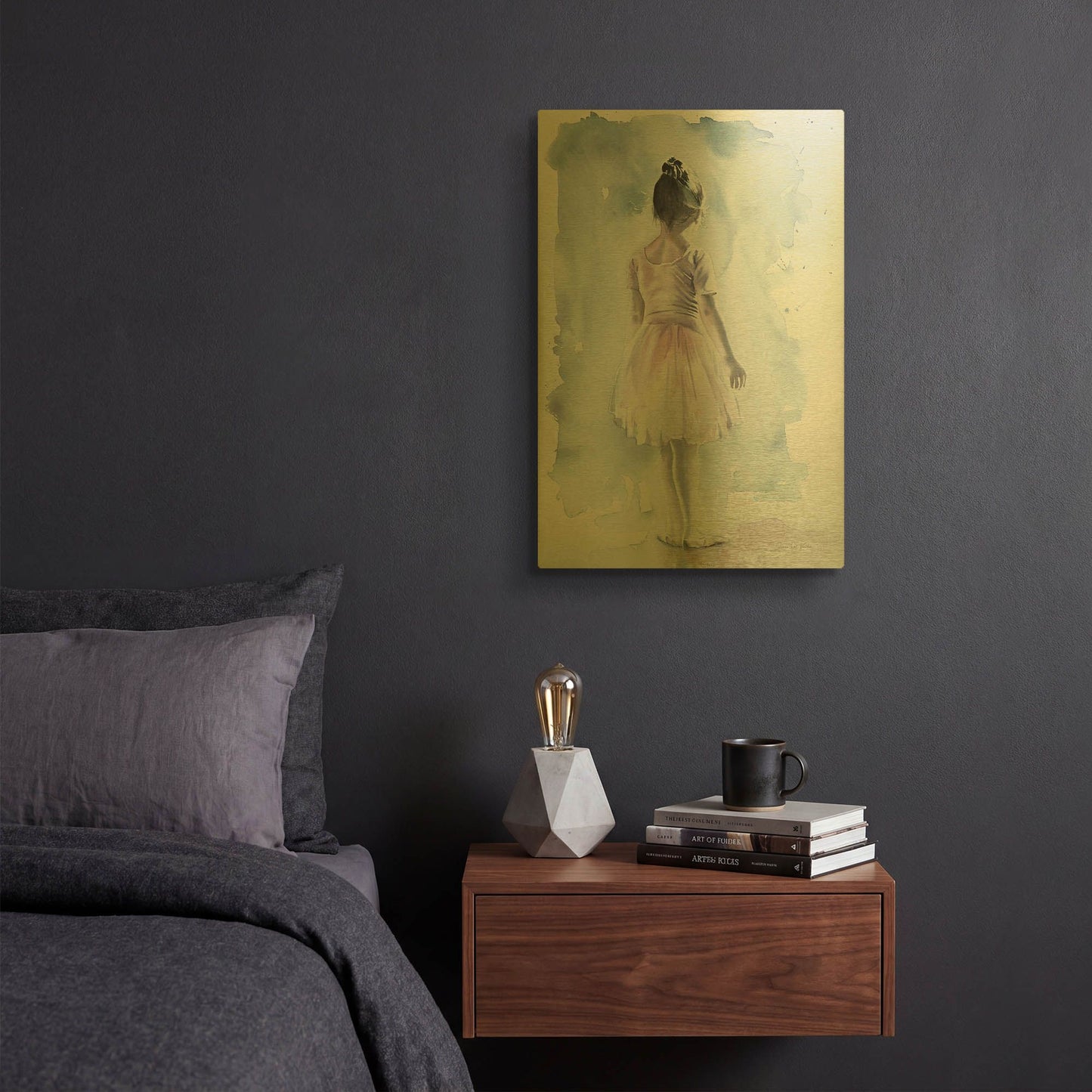 'Time To Go On' By Aimee Del Valle Gold Metal Wall Art