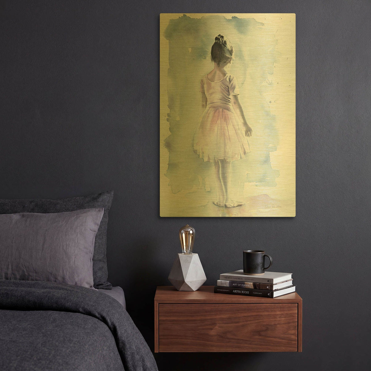 'Time To Go On' By Aimee Del Valle Gold Metal Wall Art