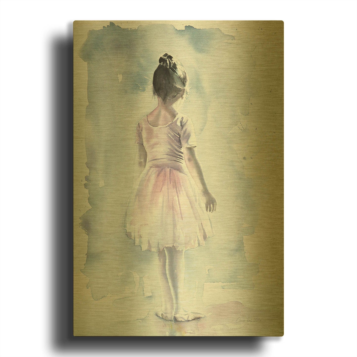 'Time To Go On' By Aimee Del Valle Gold Metal Wall Art
