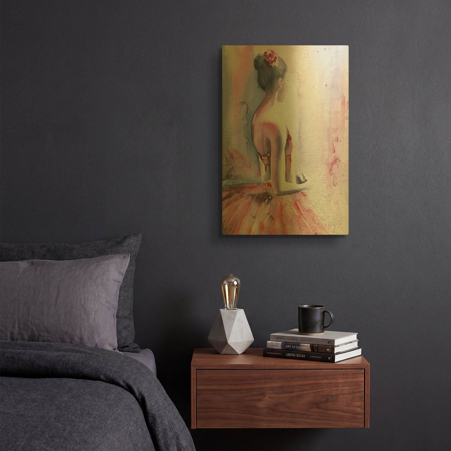 'Backstage Nerves' By Aimee Del Valle Gold Metal Wall Art