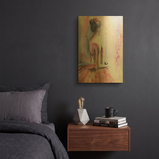 'Backstage Nerves' By Aimee Del Valle Gold Metal Wall Art