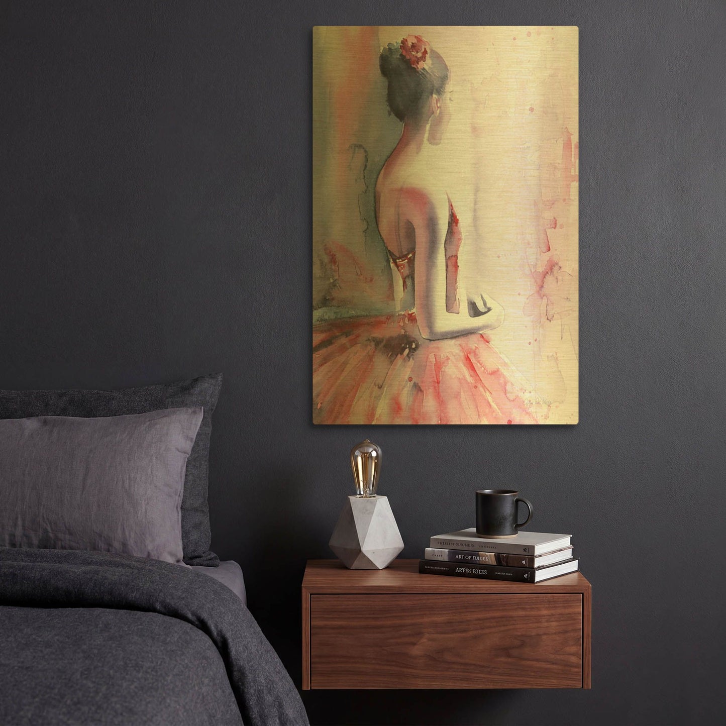 'Backstage Nerves' By Aimee Del Valle Gold Metal Wall Art