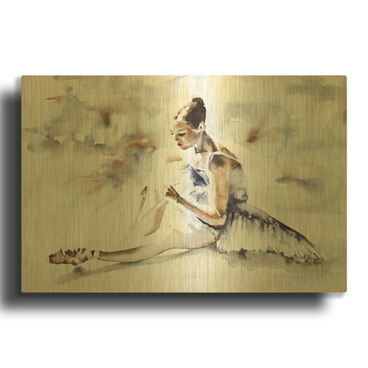 'Dress Rehearsal' By Aimee Del Valle Gold Metal Wall Art