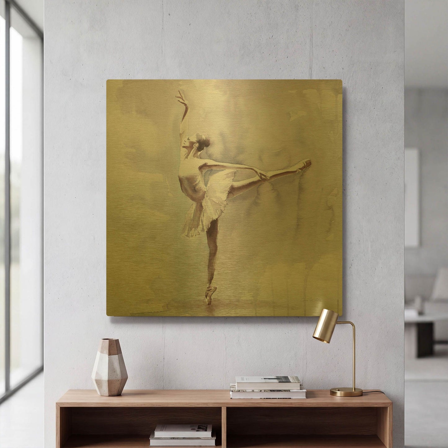 'Dusky Arabesque' By Aimee Del Valle Gold Metal Wall Art