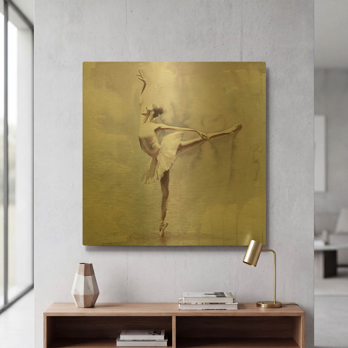 'Dusky Arabesque' By Aimee Del Valle Gold Metal Wall Art
