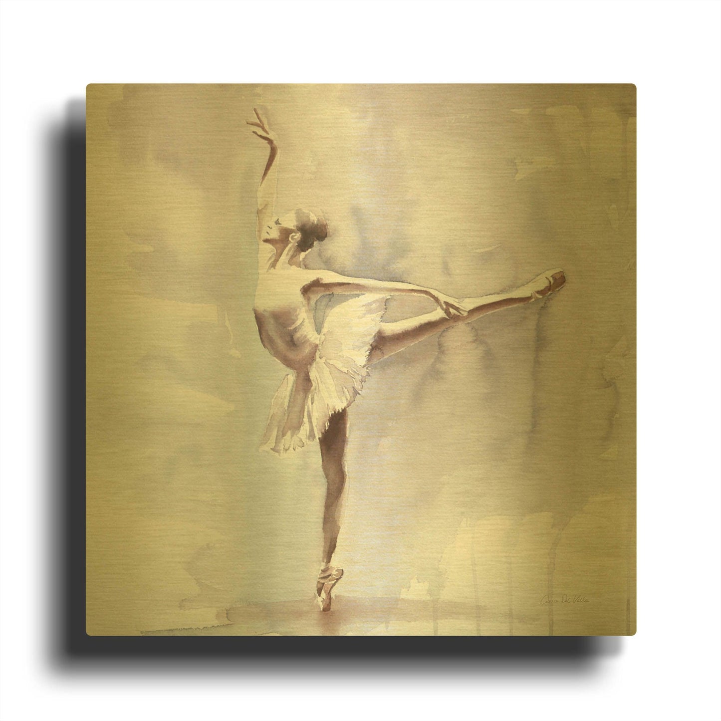 'Dusky Arabesque' By Aimee Del Valle Gold Metal Wall Art