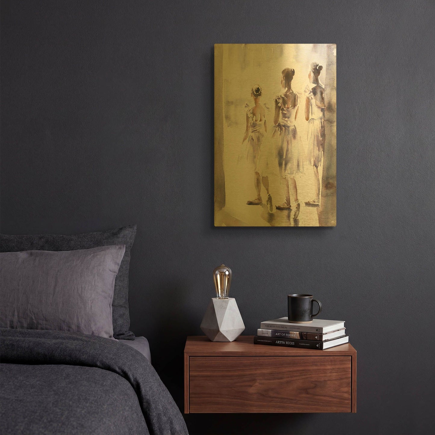 'In The Wings' By Aimee Del Valle Gold Metal Wall Art