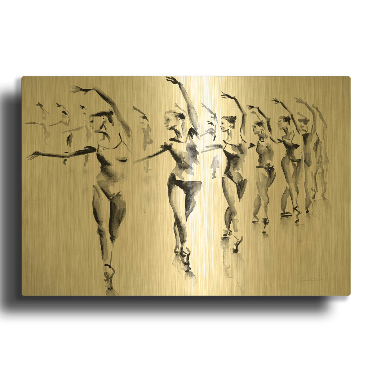 'Rehearsal' By Aimee Del Valle Gold Metal Wall Art