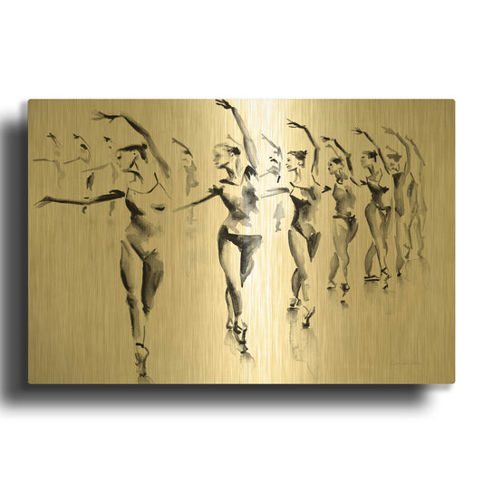 'Rehearsal' By Aimee Del Valle Gold Metal Wall Art