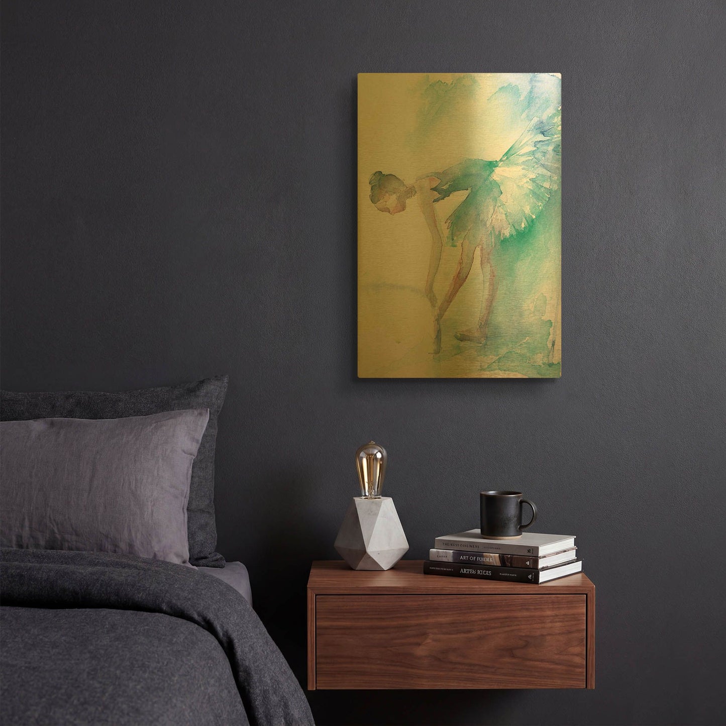 'Pointe Shoes' By Aimee Del Valle Gold Metal Wall Art