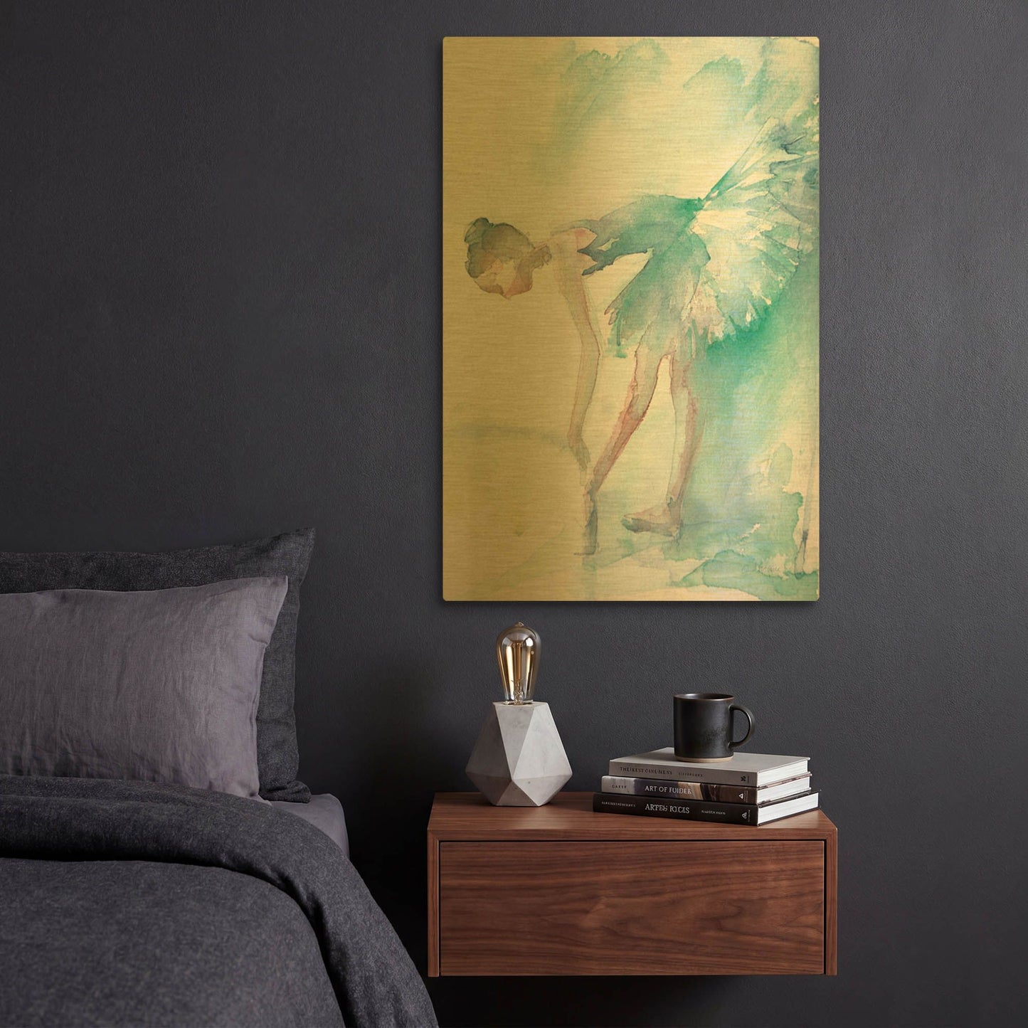 'Pointe Shoes' By Aimee Del Valle Gold Metal Wall Art