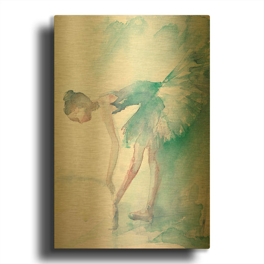 'Pointe Shoes' By Aimee Del Valle Gold Metal Wall Art