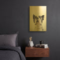 'Bird Watching' By Aimee Del Valle Gold Metal Wall Art