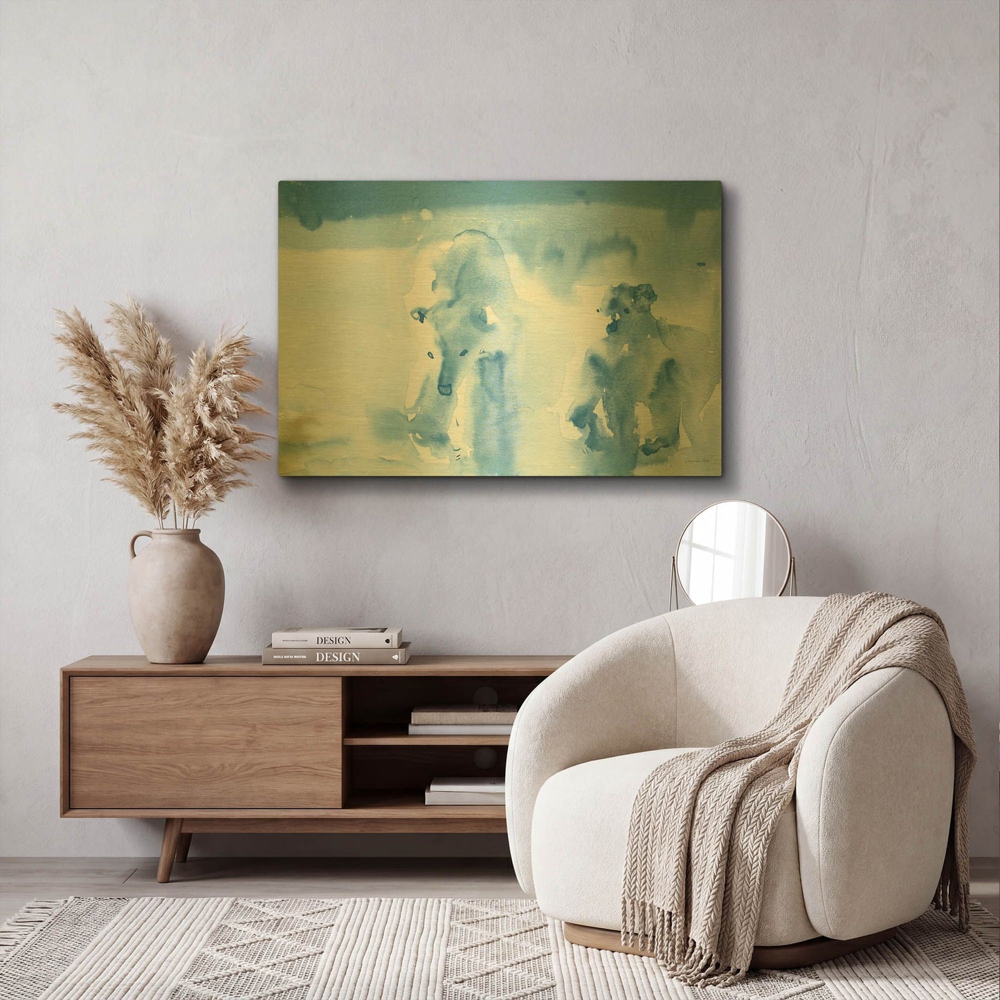 'Ice Bears' By Aimee Del Valle Gold Metal Wall Art