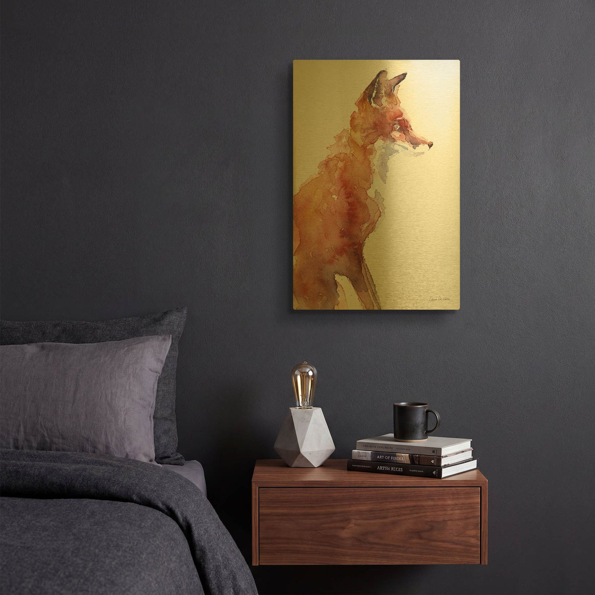 'Sly As A Fox' By Alan Majchrowicz Gold Metal Wall Art
