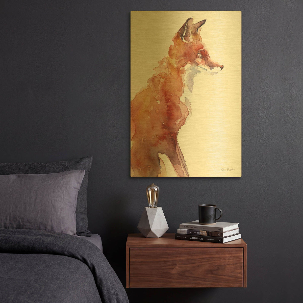 'Sly As A Fox' By Alan Majchrowicz Gold Metal Wall Art