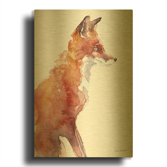 'Sly As A Fox' By Alan Majchrowicz Gold Metal Wall Art