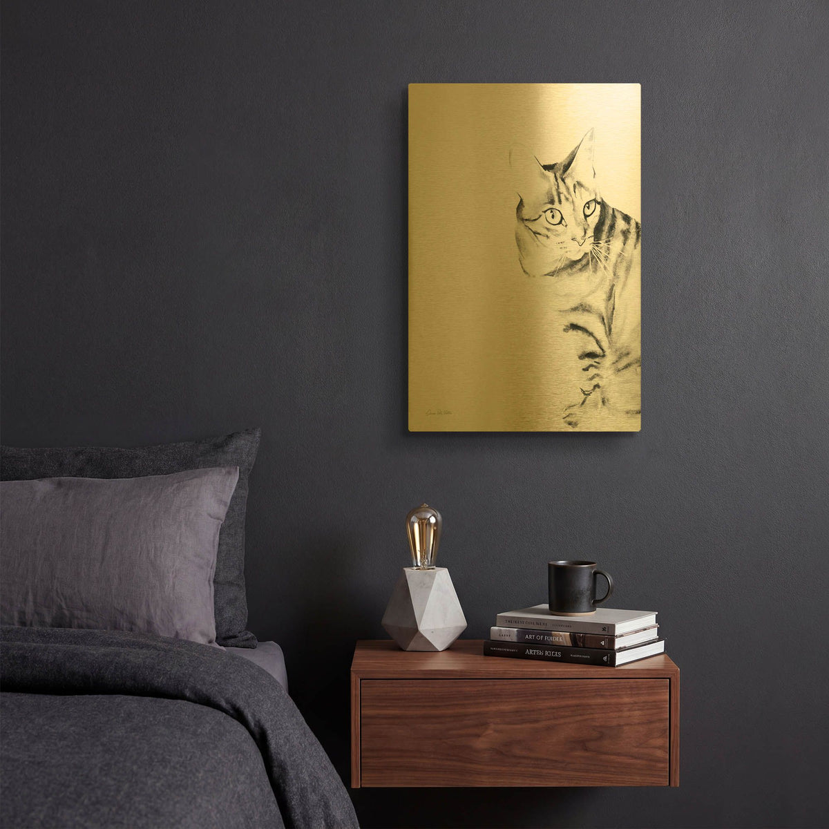 'Sadie' By Alan Majchrowicz Gold Metal Wall Art