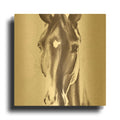'Le Cheval Noir Brown' By Alan Majchrowicz Gold Metal Wall Art