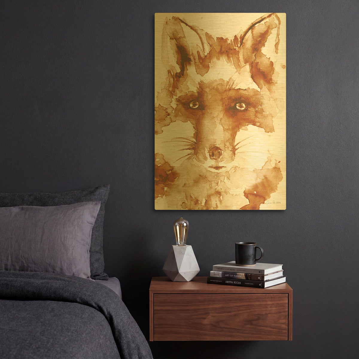 'Sweet And Sour Brown' By Alan Majchrowicz Gold Metal Wall Art